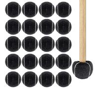 YFNVH 24 Pcs Precut Walker Tennis Balls Non-Slip Walkers Tennis Ball for Furniture Legs and Floor Protection Heavy Duty Long Lasting Felt Pad Coverings Glide Balls for Chair & Desk Leg, Black
