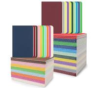 YFNVH 60 Pack A6 Pocket Notebooks Bulk Mini Lined Notepads Small Colorful Journal Kraft Memo for Kids Students Teachers Traveler School Office Supplies, 24 Sheets/48 Pages, 14 x 9 cm, 20 Colours