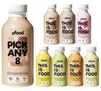 yfood - Complete Meal Replacement Drink - Pick Any 8 x 500ml - 34g protein, 26 vitamins and minerals - Choose from Classic Choco, Fresh Berry, Happy Banana, Smooth Vanilla, Salted Caramel + many more