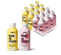 yfood Happy Banana & Fresh Berry, meal replacement, 12 x 500ml | Tasty meal replacement for stressful days with 30 g of protein, 26 minerals and vitamins.