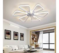 YFouCnd I 70cm Ceiling Fans with Lights and Remote Led Fan Light Ceiling Quiet DC Motor Reversible 6 Speeds Dimmable Windmill Ceiling Fans with Lamps for Bedroom Living Room,White