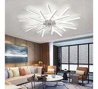 YFouCnd I 90W Ceiling Fan with Light Quiet Ceiling Fan Lights with Remote Control APP Reversible DC 6 Speed Fan Light LED Dimmable Ceiling Fan Light for Living Room Bedroom Dining Room Office,White