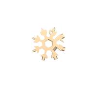 YFOZD 18 in 1 Snowflake Spanner Keyring Hex Multifunction Outdoor Hike Wrench Key Ring Pocket Multipurpose Camp Survive Hand Tools(Golden White Box)
