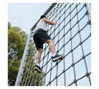 YFQHZDS Climbing Cargo Net for Outdoor, Rope Ladder Climbing Net for Adults, Obstacle Course Training Playground, Tree House Accessories,2 * 2m(6.6 * 6.6ft)