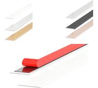 YFQYRB Laminate Floor Strip for Tile Threshold, 36inch Aluminum Floor Cover Strips, Self Adhesive Floors Transition Strip for Joining Floor Gaps(White,W 12mm/0.5in)