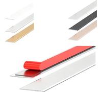 YFQYRB Laminate Floor Strip for Tile Threshold, 36inch Aluminum Floor Cover Strips, Self Adhesive Floors Transition Strip for Joining Floor Gaps(Silver,W 12mm/0.5in)