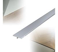 YFQYRB Self Adhesive Floor Flat Divider Strip, T Molding Floor Transition Threshold Strip, Aluminum Carpet to Tile Floors Edging Trim(Gray,W 33mm/1.3in)