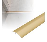 YFQYRB Transition Strip for Tile to Laminate Flooring, Aluminum Floor Transition Threshold Strip for Joining Floor Gaps, 36" Doorway Edge Trim(Gold,W 45mm/1.8in)