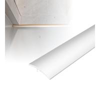 YFQYRB Transition Strip for Tile to Laminate Flooring, Aluminum Floor Transition Threshold Strip for Joining Floor Gaps, 36" Doorway Edge Trim(Silver,W 20mm/0.8in)