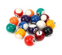YFSAN 16Pcs Mini Billiard Balls Set, Billiard Ball Mini Size 2.5cm/0.98inch Resin Pool Balls Set Pool Table Accessories for Replacement