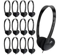 YFSFQS Bulk 100 Pack School Headphones Kids Wired 3.5mm Black