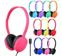 YFSFQS USB Type C Kids Headphones Bulk for Classroom School 10 Pack,Wired