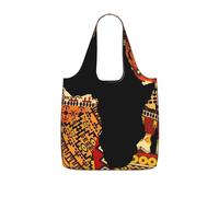 YFSGDLBN African Map Ethnic Pattern printed Storage bag with a drawstring backpack Shoulder Shopping Bag