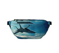 YFSGDLBN Aircraft Fighter Jets Printed Crossbody Waist Pack Daily Casual Chest Bag