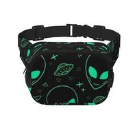 YFSGDLBN Aliens Printed Square Double Layer Waist Bag Daily Casual Chest Bag