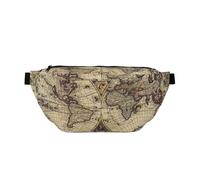 YFSGDLBN Ancient Map World Globe Printed Crossbody Waist Pack Daily Casual Chest Bag