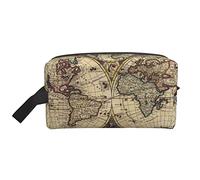 YFSGDLBN Ancient Map World Globe Printed Storage Bag Portable Travel Cosmetic Bag Toiletry Bag