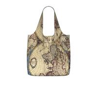 YFSGDLBN Ancient Map World Globe printed Storage bag with a drawstring backpack Shoulder Shopping Bag