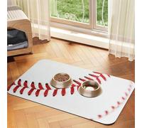 YFSGDLBN Baseball Lace Close Up printed Pet absorbent leather tablecloth Washable decorative mat