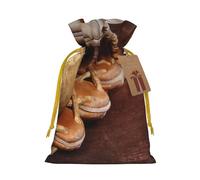 YFSGDLBN Baseball printed Drawstring Gift Bags with Tag Christmas Decoration Bag