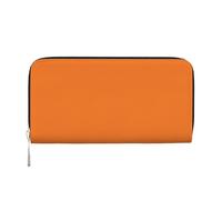 YFSGDLBN Beauty Burnt Orange Printed Leather Hand Wallet Long Genuine Leather Wallet Coin Purse
