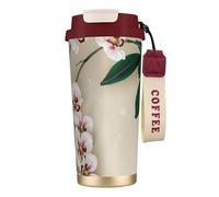 YFSGDLBN Bell Orchid Printed 316 Stainless Steel Coffee Cup Carry Insulated Coffee Mug