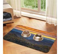 YFSGDLBN Blue Ridge Parkway Mountains printed Pet absorbent leather tablecloth Washable decorative mat