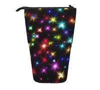 YFSGDLBN Bright Beautiful Colorful Art Printed Pencil Telescopic Vertical Pencil Case