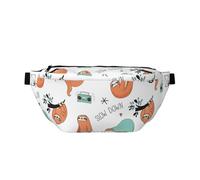 YFSGDLBN Brown Sloth Printed Crossbody Waist Pack Daily Casual Chest Bag