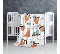 YFSGDLBN Brown Sloth printed Flannel Blanket 30x50in soft throw Blanket