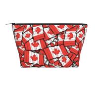 YFSGDLBN Canadian Flag Printed Daily Storage Bag Makeup Bag Portable Travel Cosmetic Bag