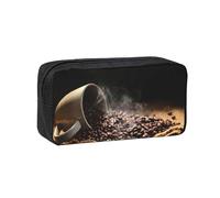 YFSGDLBN Coffee Beans Printed Simple and Spacious Pen case Portable Stationery Pouch