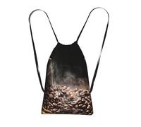 YFSGDLBN Coffee Beans printed Storage bag with a drawstring backpack Sports Gym Bag