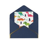 YFSGDLBN Colorful Dinosaurs printed Greeting Card Thank You Card for all occasions