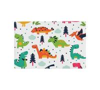 YFSGDLBN Colorful Dinosaurs printed Imitation Linen Placemat Decorative Table Mat