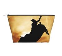 YFSGDLBN Cool Bull Riding Printed Daily Storage Bag Makeup Bag Portable Travel Cosmetic Bag