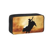 YFSGDLBN Cool Bull Riding Printed Simple and Spacious Pen case Portable Stationery Pouch