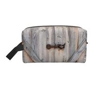 YFSGDLBN Country Barn Wood Door Printed Storage Bag Portable Travel Cosmetic Bag Toiletry Bag