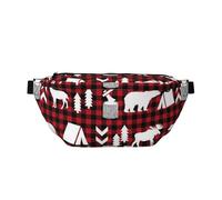 YFSGDLBN Cow Deer Tree Christmas Printed Crossbody Waist Pack Daily Casual Chest Bag
