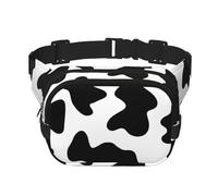 YFSGDLBN Cow spot Printed Square Double Layer Waist Bag Daily Casual Chest Bag