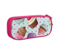 YFSGDLBN Cupcake Pattern Printed Large Capacity Pencil Case Double Pencil Pouch Portable Stationery Pouch