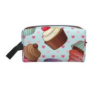 YFSGDLBN Cupcake Pattern Printed Storage Bag Portable Travel Cosmetic Bag Toiletry Bag