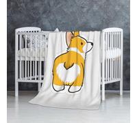 YFSGDLBN cute corgi butt printed Flannel Blanket 30x50in soft throw Blanket