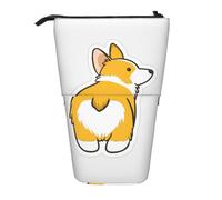 YFSGDLBN Cute Corgi Butt Printed Pencil Telescopic Vertical Pencil Case