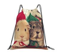 YFSGDLBN Cute guinea pigs printed Large-sized casual drawstring backpack Sports Gym Bag