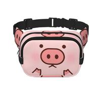 YFSGDLBN Cute Pig Printed Square Double Layer Waist Bag Daily Casual Chest Bag