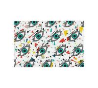YFSGDLBN Evil eyes printed Imitation Linen Placemat Decorative Table Mat