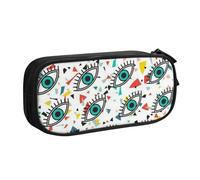 YFSGDLBN Evil Eyes Printed Large Capacity Pencil Case Double Pencil Pouch Portable Stationery Pouch