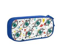 YFSGDLBN Evil Eyes Printed Large Capacity Pencil Case Double Pencil Pouch Portable Stationery Pouch