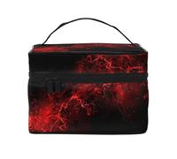 YFSGDLBN Explosion Burst Red Black Printed Cosmetic Bag Storage Bag Makeup Bag